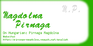 magdolna pirnaga business card